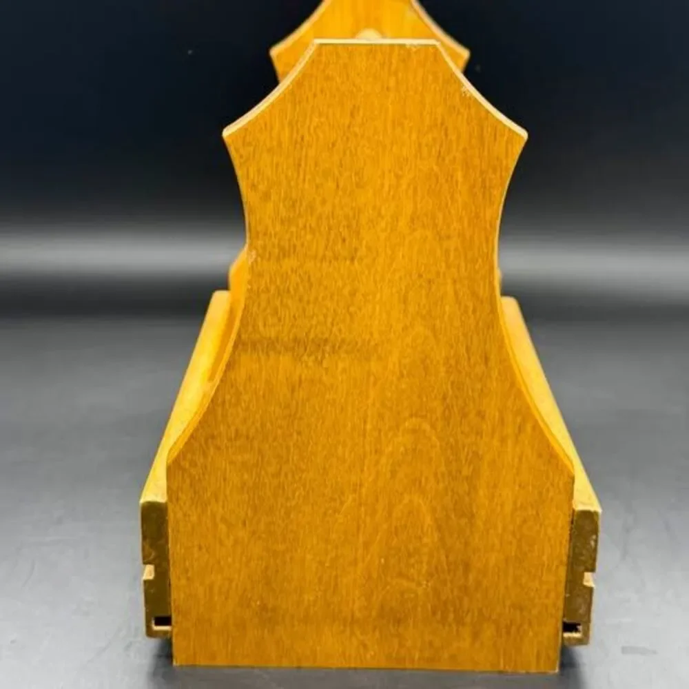 Vintage Wooden 6-Compartment Bottle Caddy